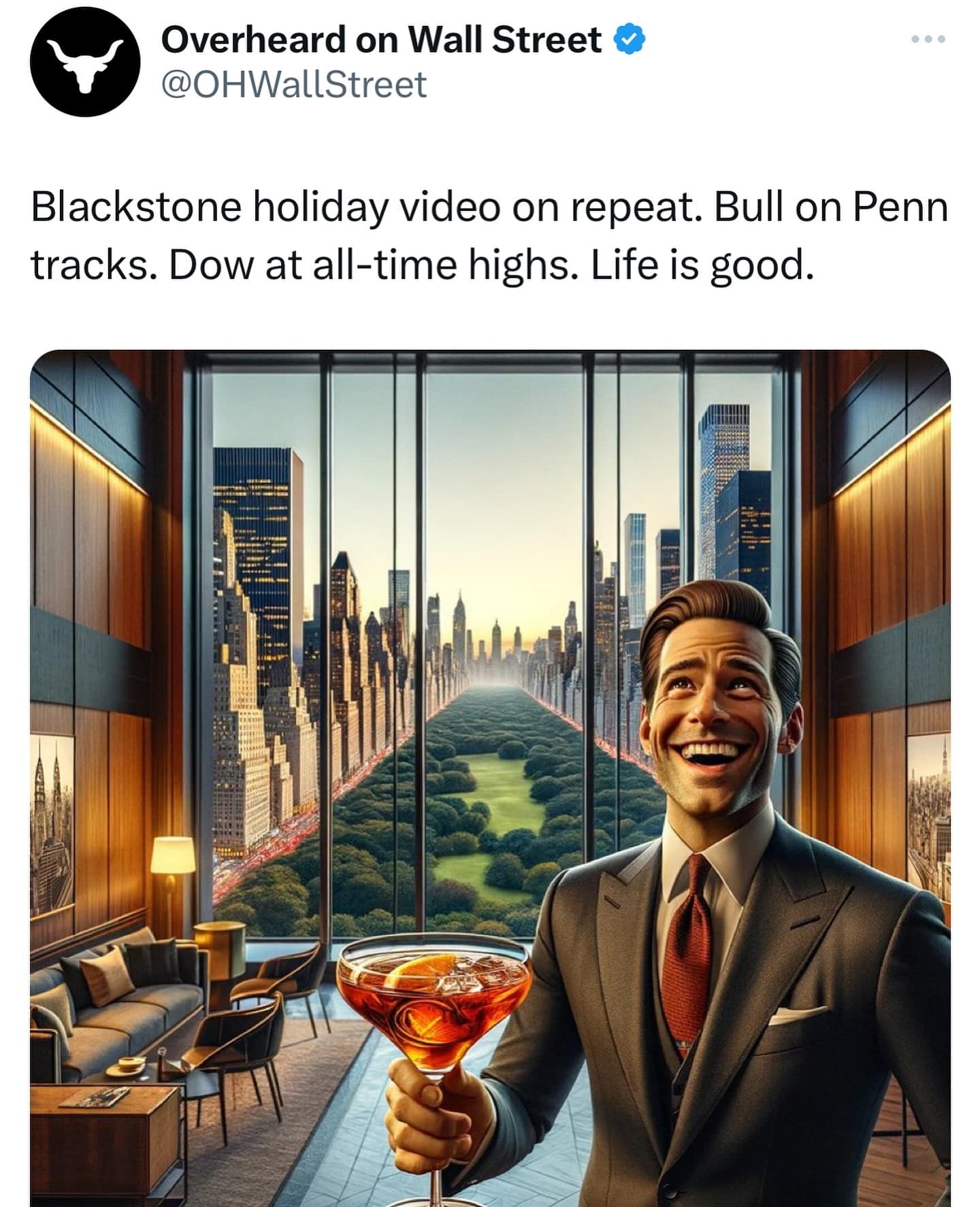 overheard on wall street, stock market comedy