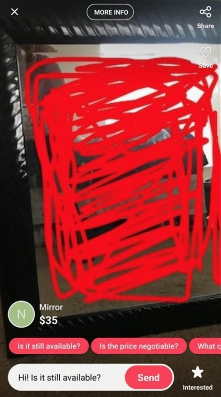 People trying to sell mirrors 