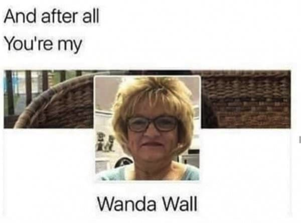 Puns Using Song Lyrics And after all You're my Wanda Wall