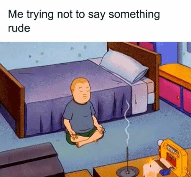 Quarter Life Crisis Memes Me trying not to say something rude