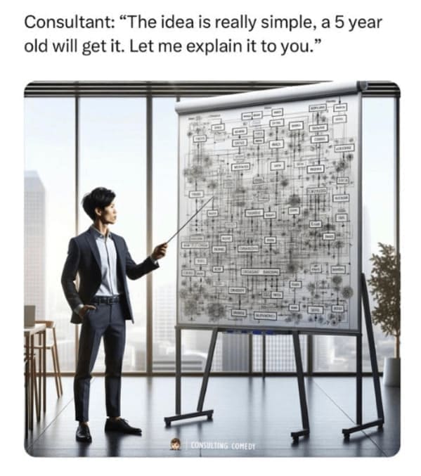 Relatable work memes Consultant: "The idea is really simple, a 5 year old will get it. Let me explain it to you."