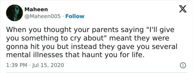 Serotonin memes When you thought your parents saying "I'll give you something to cry about" meant they were gonna hit you but instead they gave you several mental illnesses that haunt you for life.