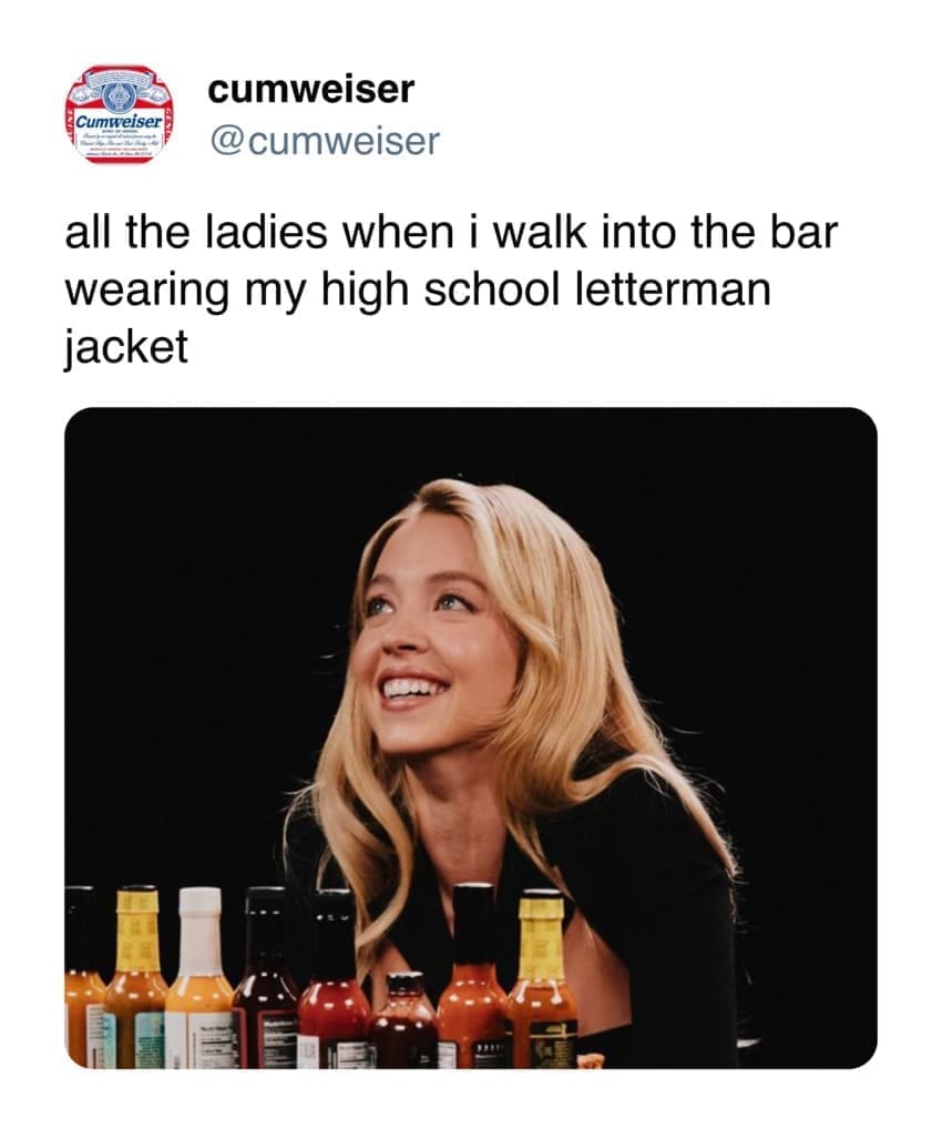 Sydney Sweeney hot ones memes 
