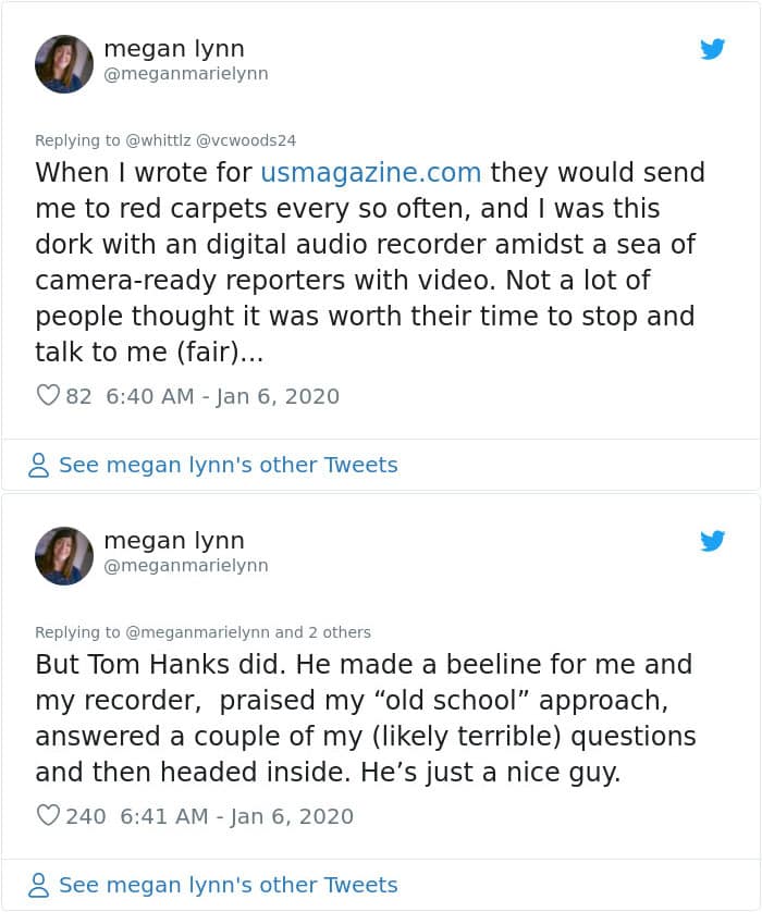 Tom hanks stories, wholesome content