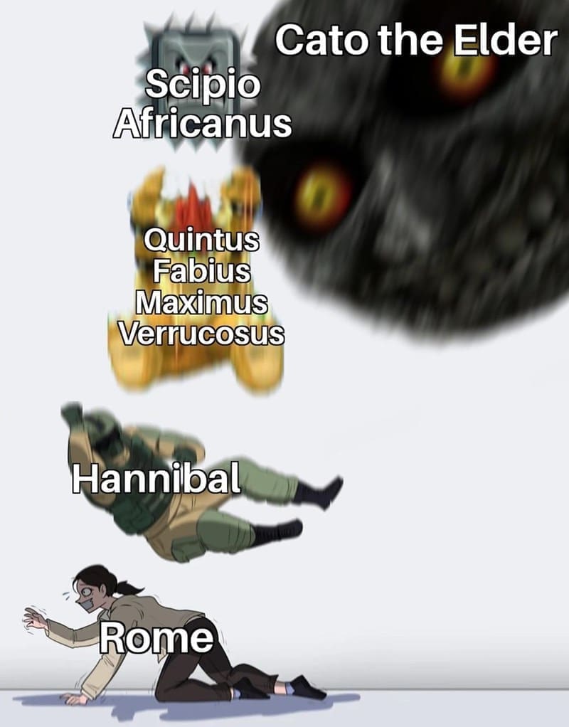 Ancient Roman Memes  Scipio Africanus Quintus Fabius Maximus Verrucosus Hannibal Rome