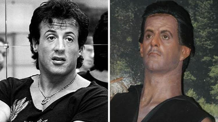 sylvester stallone bad wax figure