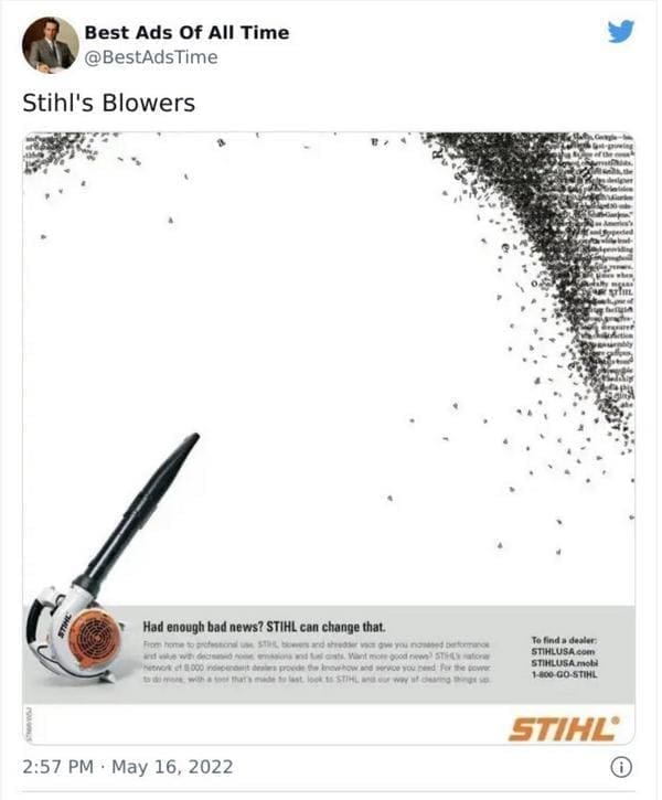 best ads of all time Stihl's Blowers