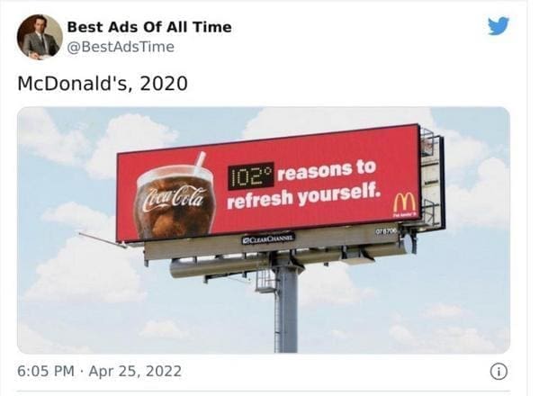 best ads of all time McDonald's, 2020