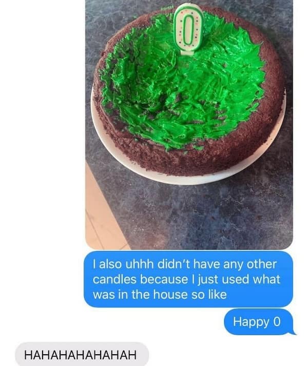 lalso uhhh didn't have any other candles because I just used what was in the house so like Happy 0