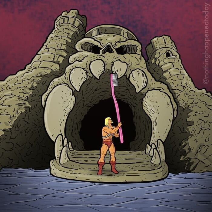 Dark Funny Comics Ed Harrington castle grey skill