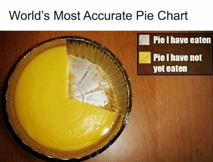 Funny Charts World's Most Accurate Pie Chart Pie I have eaten Pie I have not yet eaten