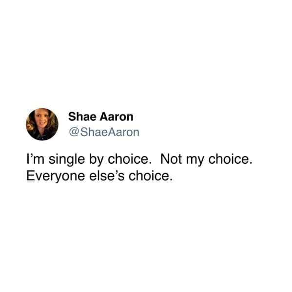 funny memes I'm single by choice. Not my choice. Everyone else's choice.