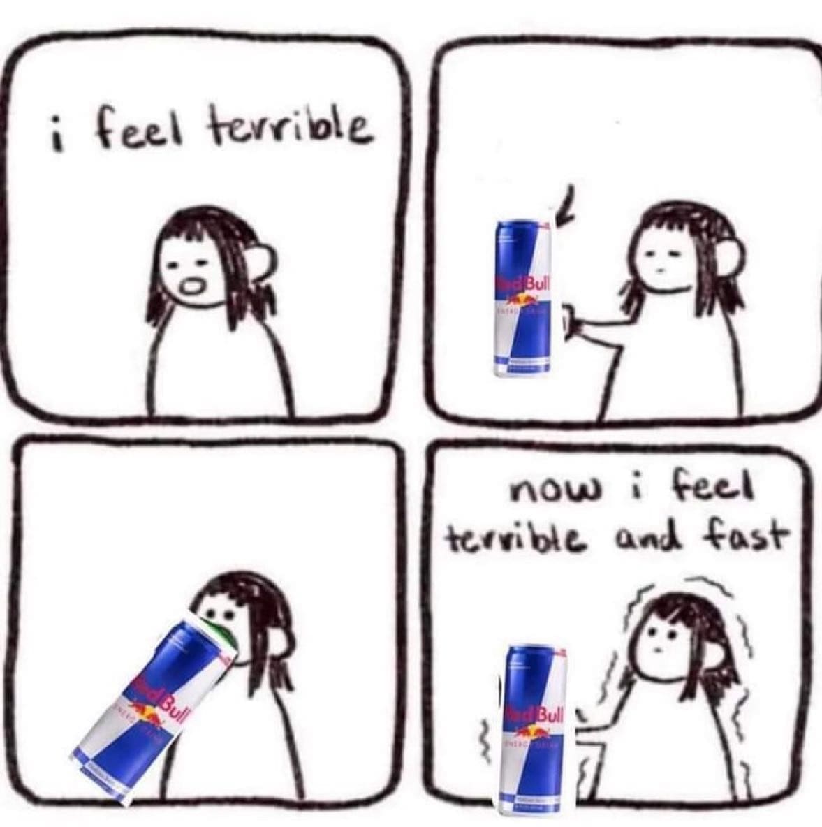 funny pics i feel terrible Bull now i feel terrible and fast red bull