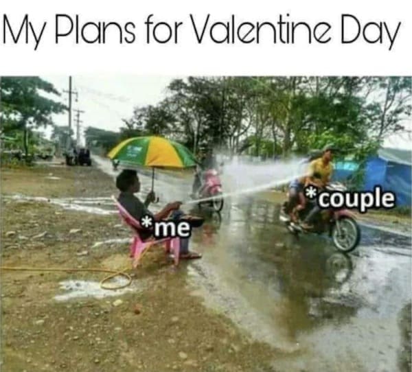 funny pics My Plans for Valentine Day *me *couple