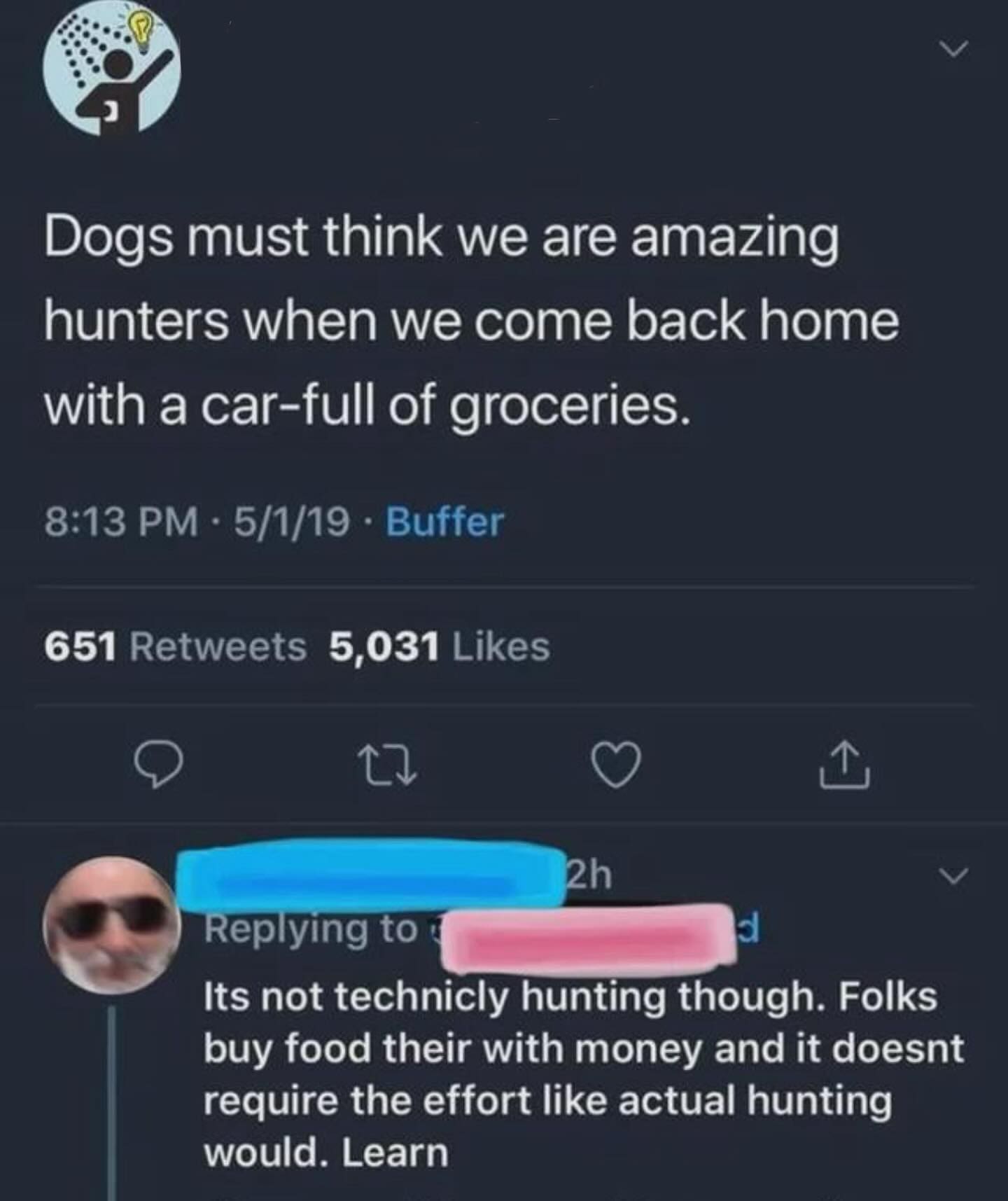 funny pics Dogs must think we are amazing hunters when we come back home with a car-full of groceries.