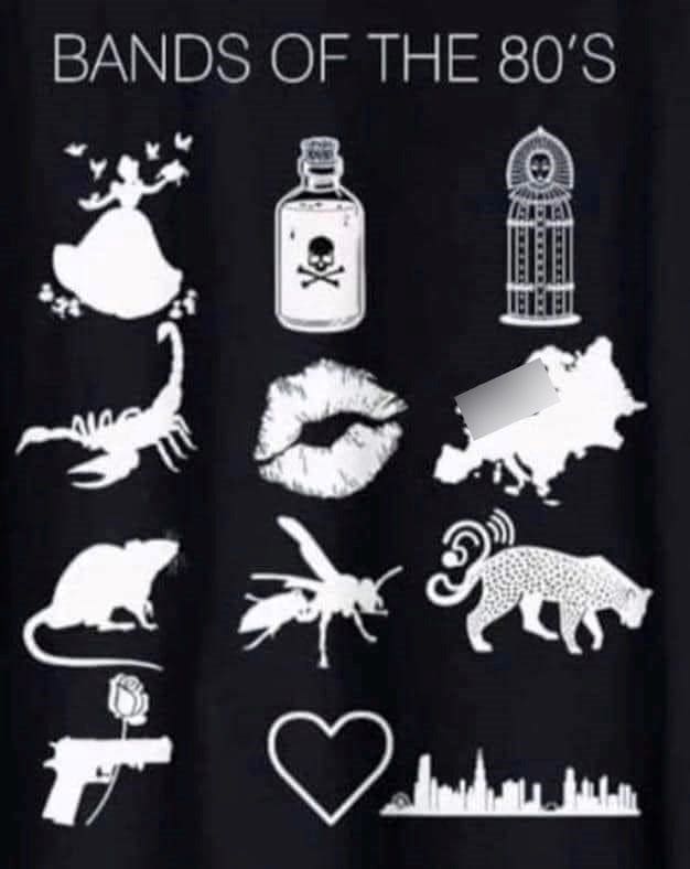 Gen X Memes BANDS OF THE 80'S