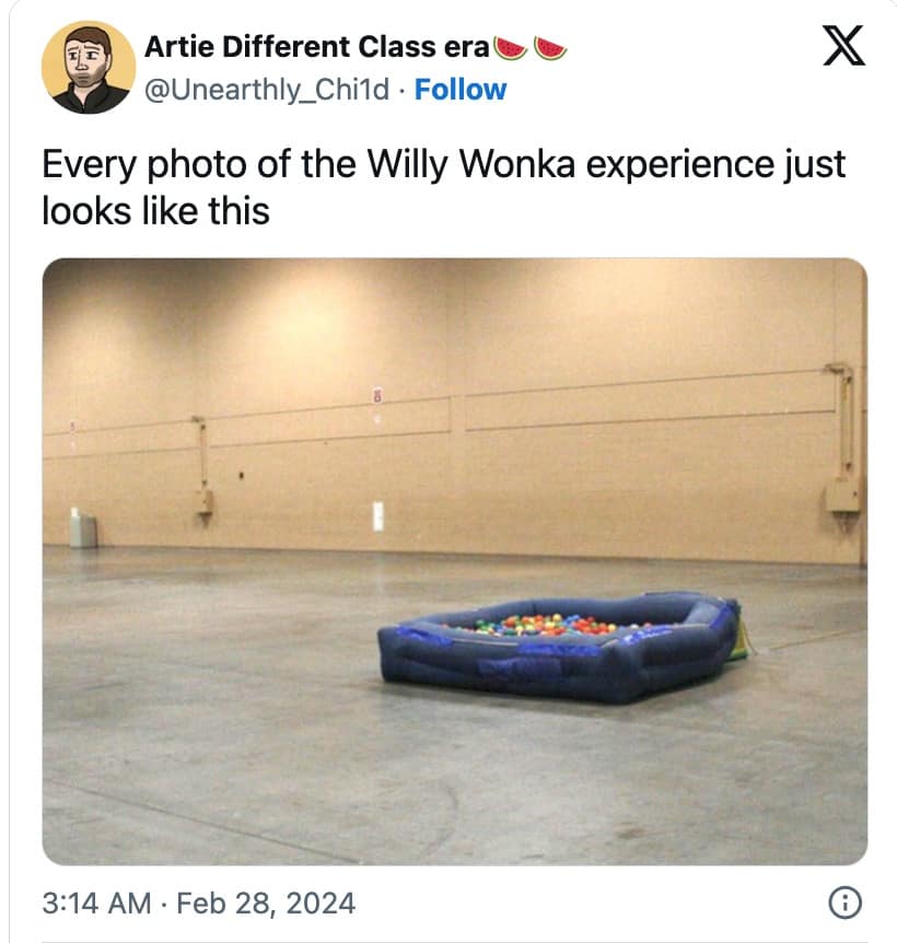 Glasgow Willy Wonka Experience, Willy Wonka Experience Memes, Willy Wonka Experience, Glasgow Willy Wonka Experience memes