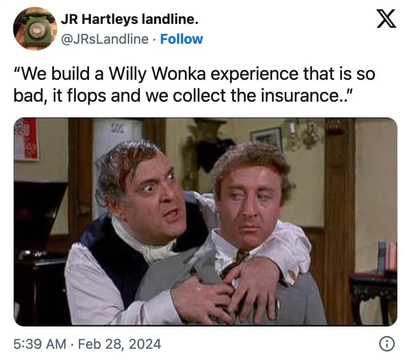 Glasgow Willy Wonka Experience, Willy Wonka Experience Memes, Willy Wonka Experience, Glasgow Willy Wonka Experience memes