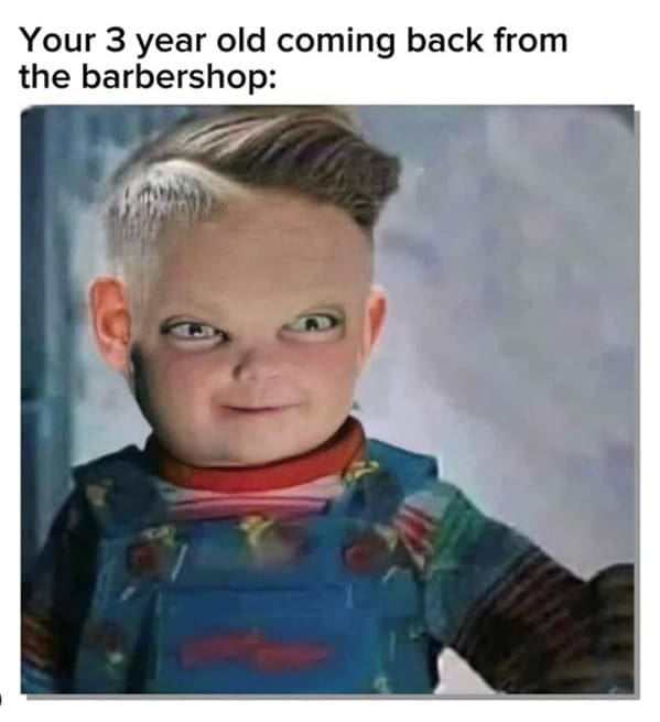 Haircut Memes Your 3 year old coming back from the barbershop: