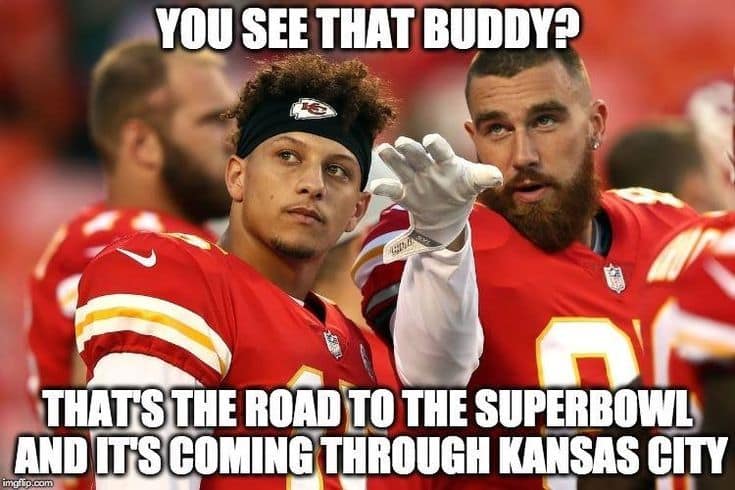 Kansas city chiefs memes, NFL memes, super bowl memes, mahomes memes, kelce memes