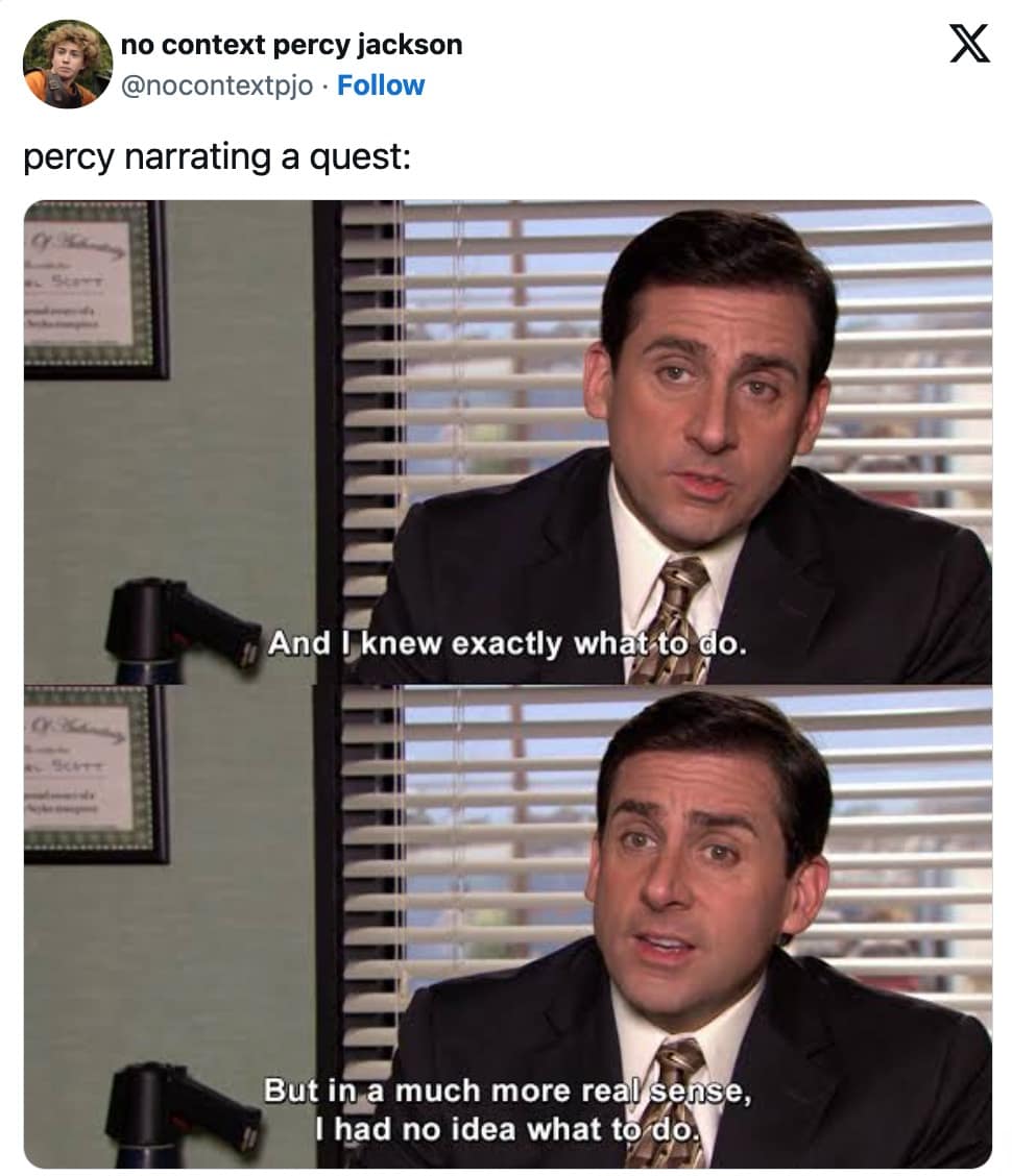 percy jackson and the olympians, percy jackson memes, percy jackson luke