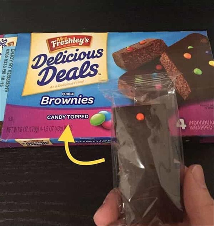 deceptive packaging cosmic brownies