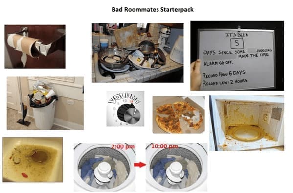 Roommate memes Bad Roommates Starterpack