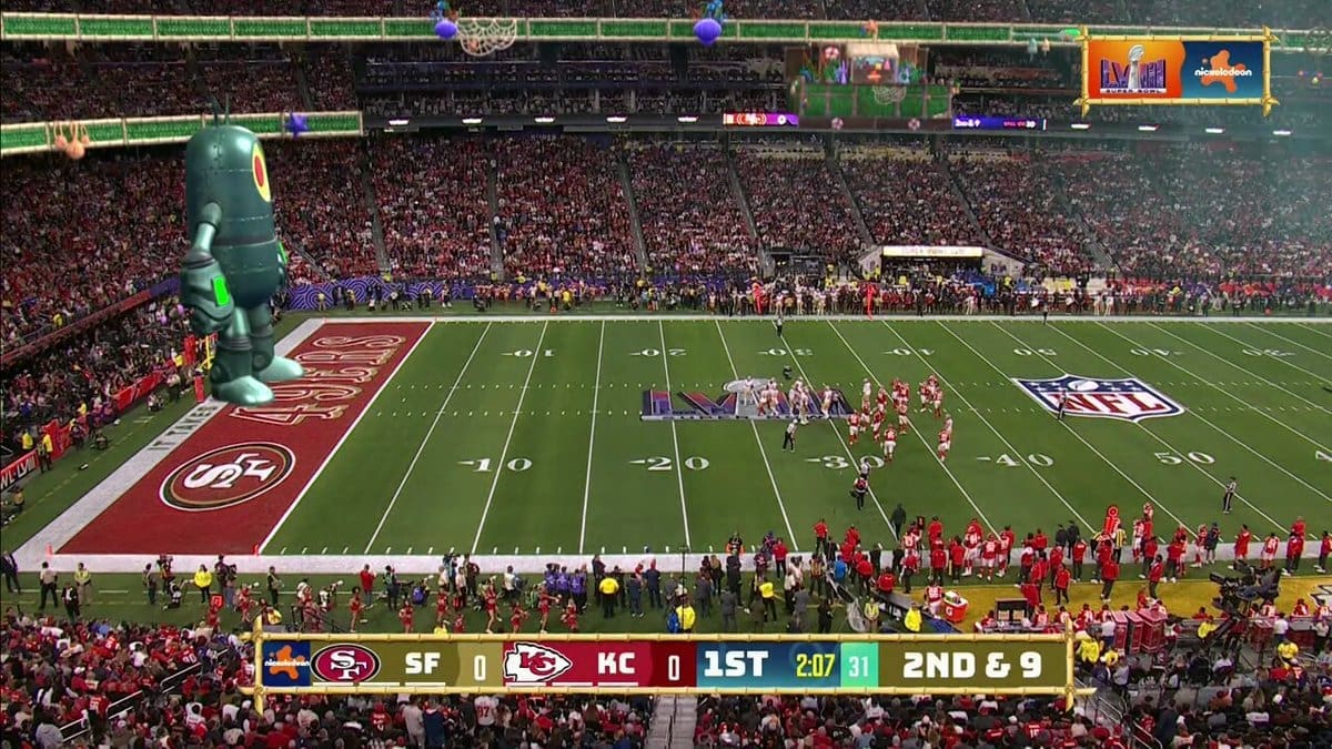 spongebob super bowl, nickelodeon super bowl broadcast, Bikini Bottom laughs, SpongeBob memes, NFL halftime memes, super bowl memes