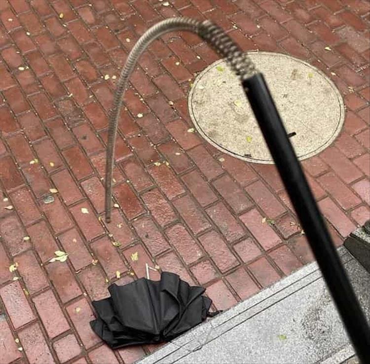 broken umbrella