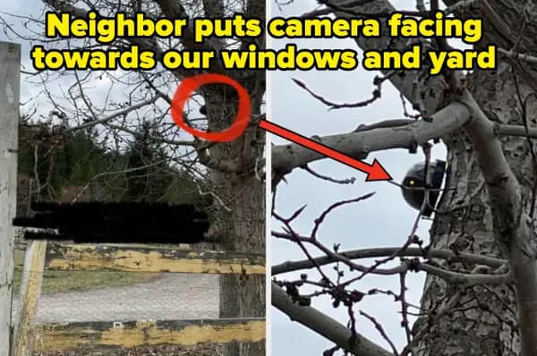 Neighbor puts camera facing towards our windows and yard