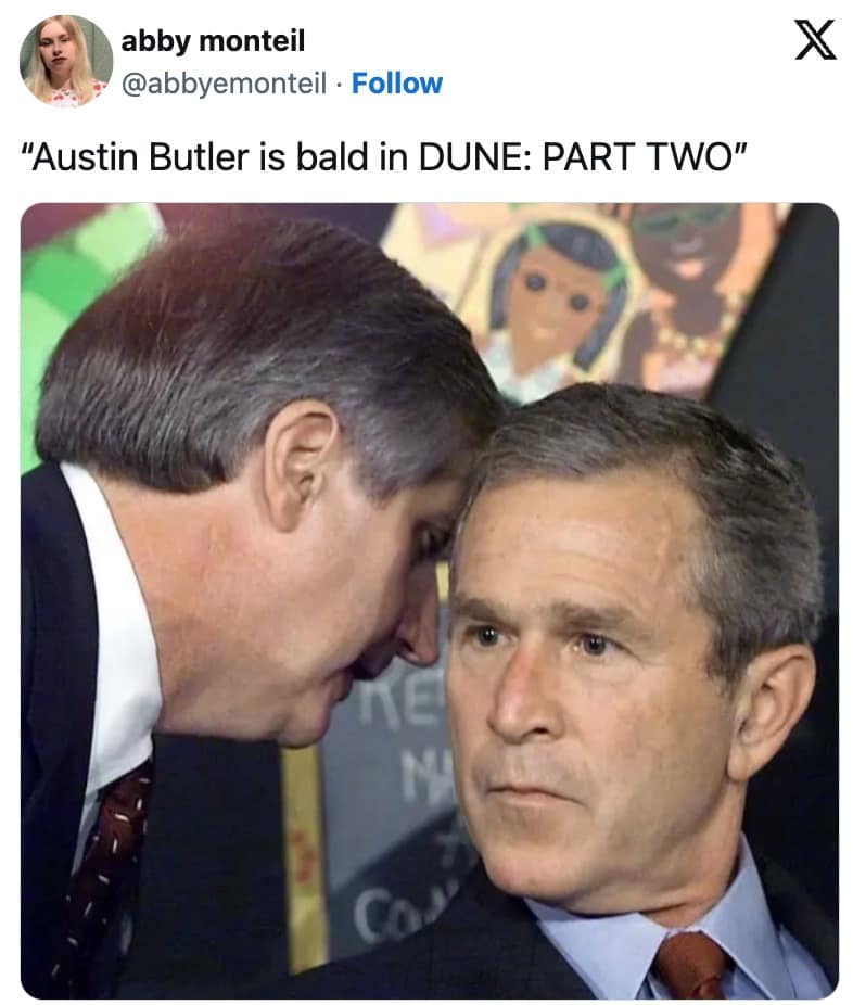austin butler bald memes, dune 2 memes, austin butler bald