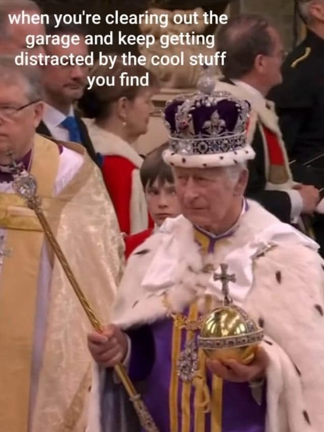 when you're clearing out the garage and keep getting distracted by the cool stuff you find