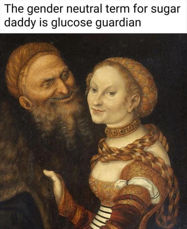 The gender neutral term for sugar daddy is glucose guardian