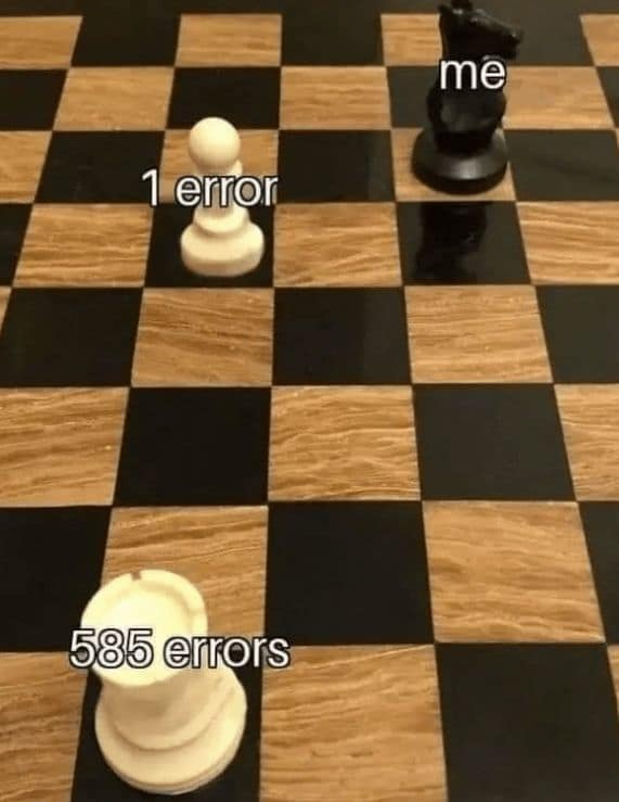 me 1 error 585 errors