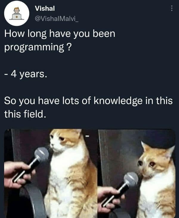 How long have you been programming? - 4 years. So you have lots of knowledge in this this field.