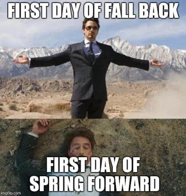 FIRST DAY OF FALL BACK FIRST DAY OF SPRING FORWARD