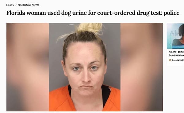 Florida woman used dog urine for court-ordered drug test: police