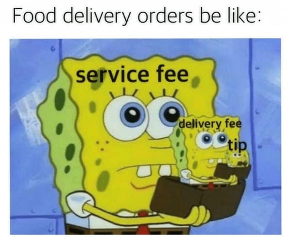 food delivery memes, doordash memes, DoorDash jokes, UberEats humor, Postmates memes, delivery service memes, meal delivery jokes, online food humor