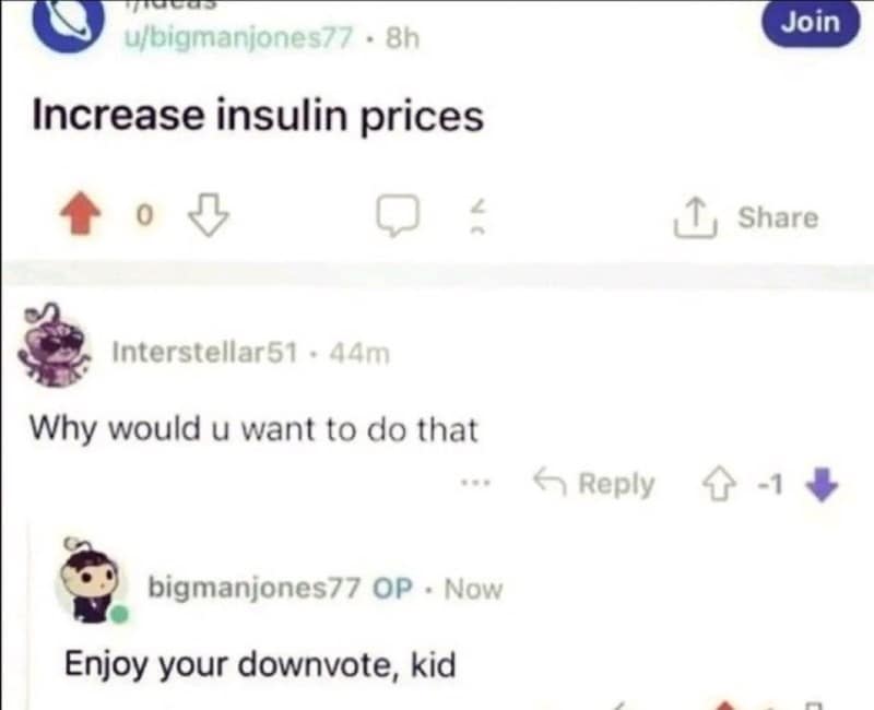 Increase insulin prices