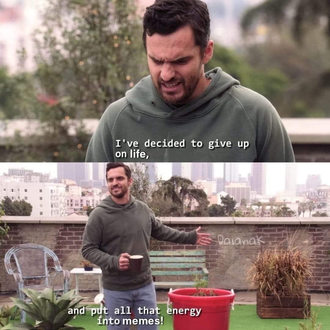 I've decided to give up on life, Daianak and put all that energy into memes!