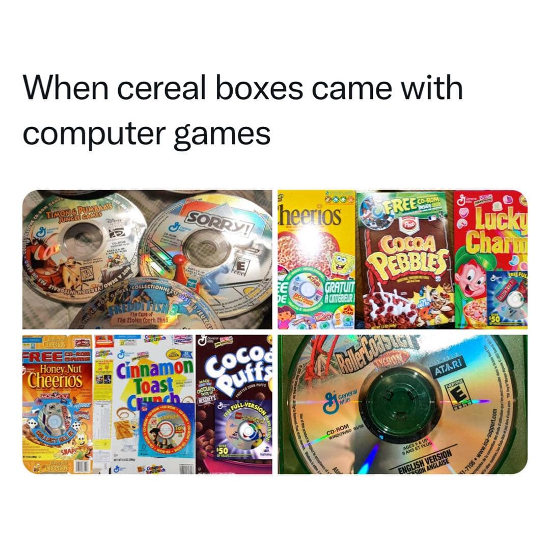 When cereal boxes came with computer games