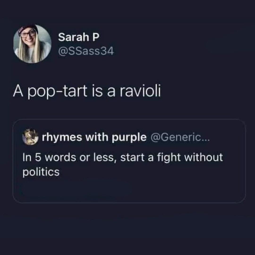 A pop-tart is a ravioli