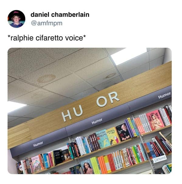 *ralphie cifaretto voice* OR Humor HU