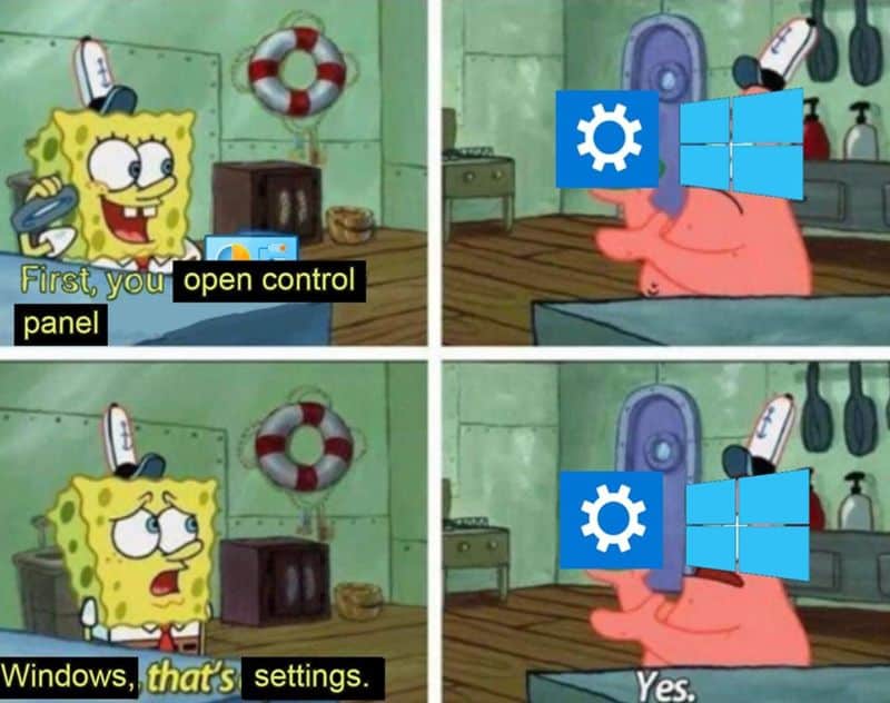First, you open control panel Windows, that's settings.