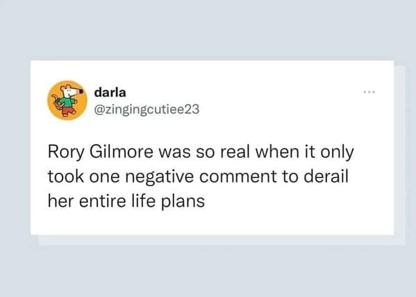 Rory Gilmore was so real when it only took one negative comment to derail her entire life plans