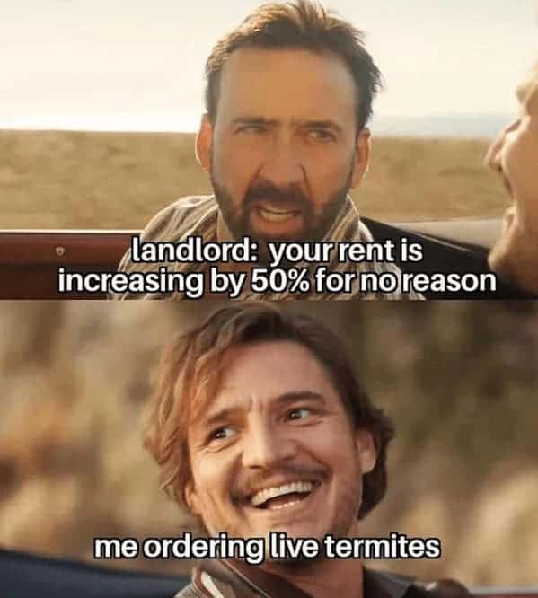 landlord memes, renter memes, enting humor, tenant struggles, lease laughs, rental memes, apartment humor, property management laughs