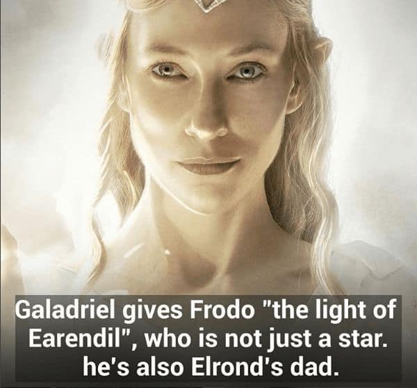 Galadriel gives Frodo "the light of Earendil", who is not just a star. he's also Elrond's dad.