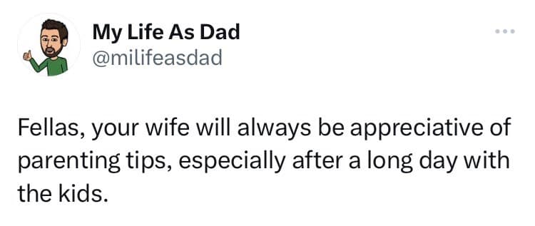 parenting memes, funny parenting tweets, comedic family quips, chuckle-inducing mommy memes, hilarious dad jokes