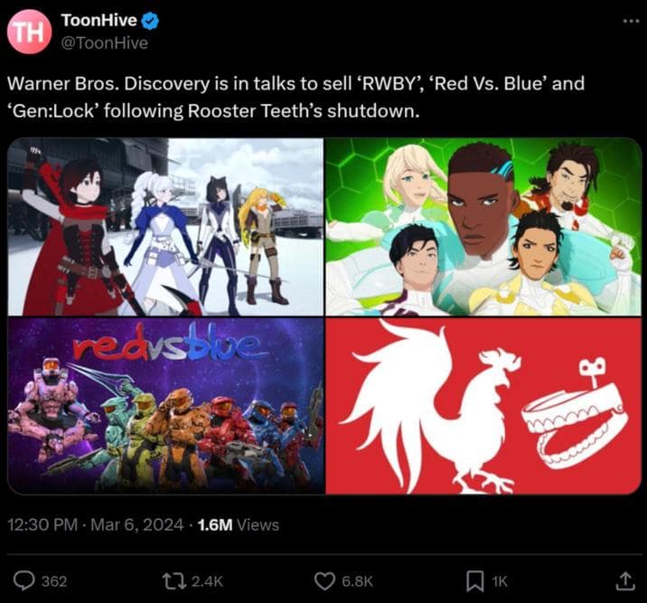 rooster teeth memes, rooster teeth shutdown, red vs blue memes, RWBY memes
