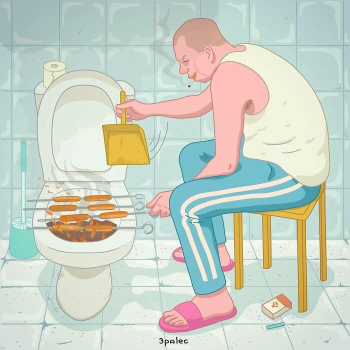 satire comics, 3palec, Social commentary comics, Funny dark humor, Witty illustrations, Political satire comics, Clever cartoons